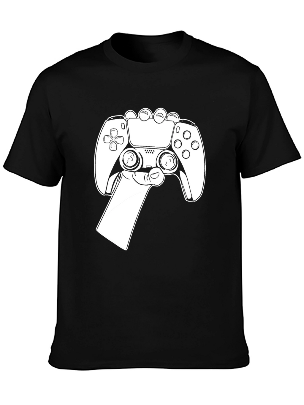 Gamer Style Black T-Shirt - Controller Design