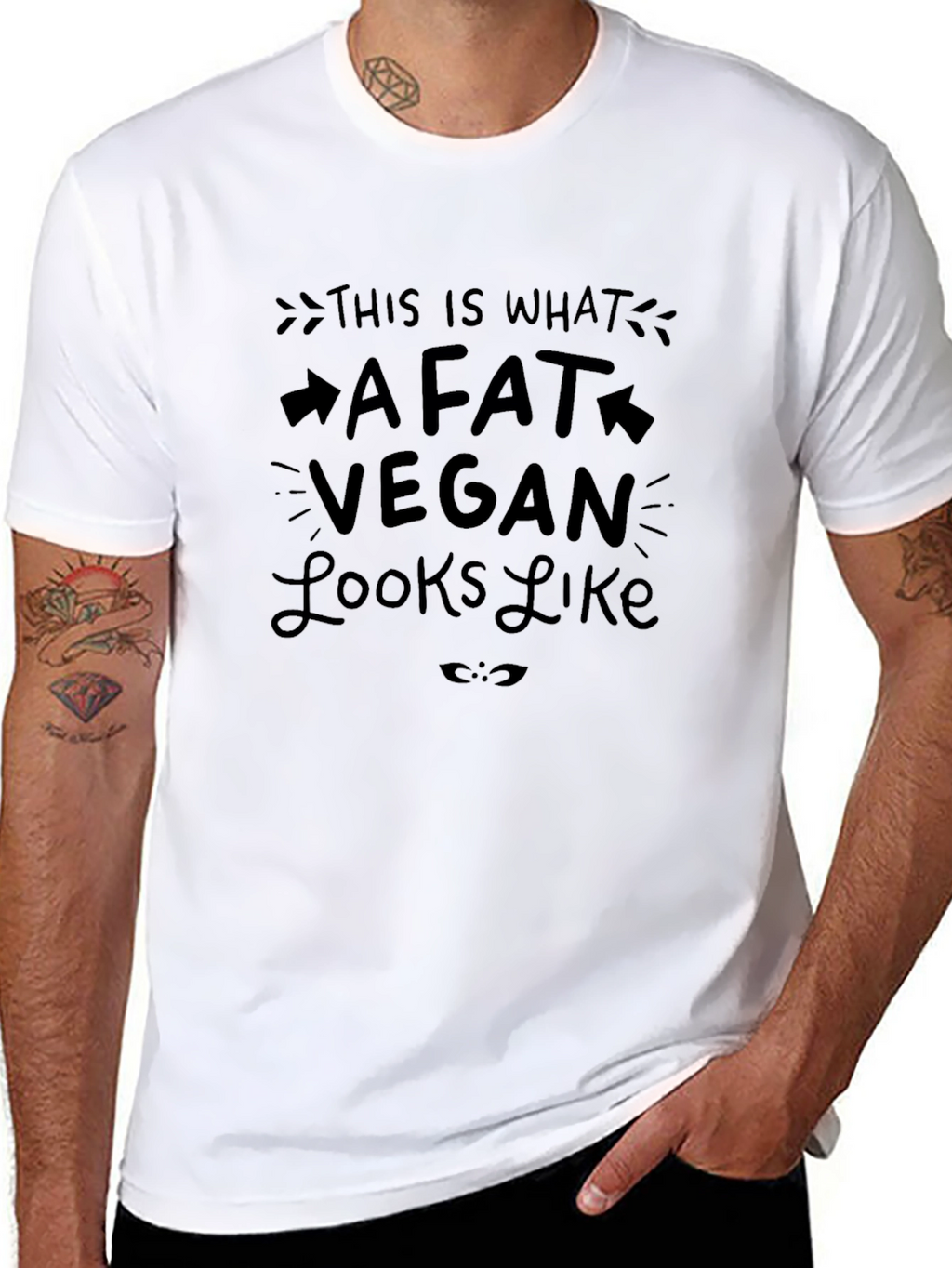 Fat Vegan Graphic Tee - Black T-Shirt