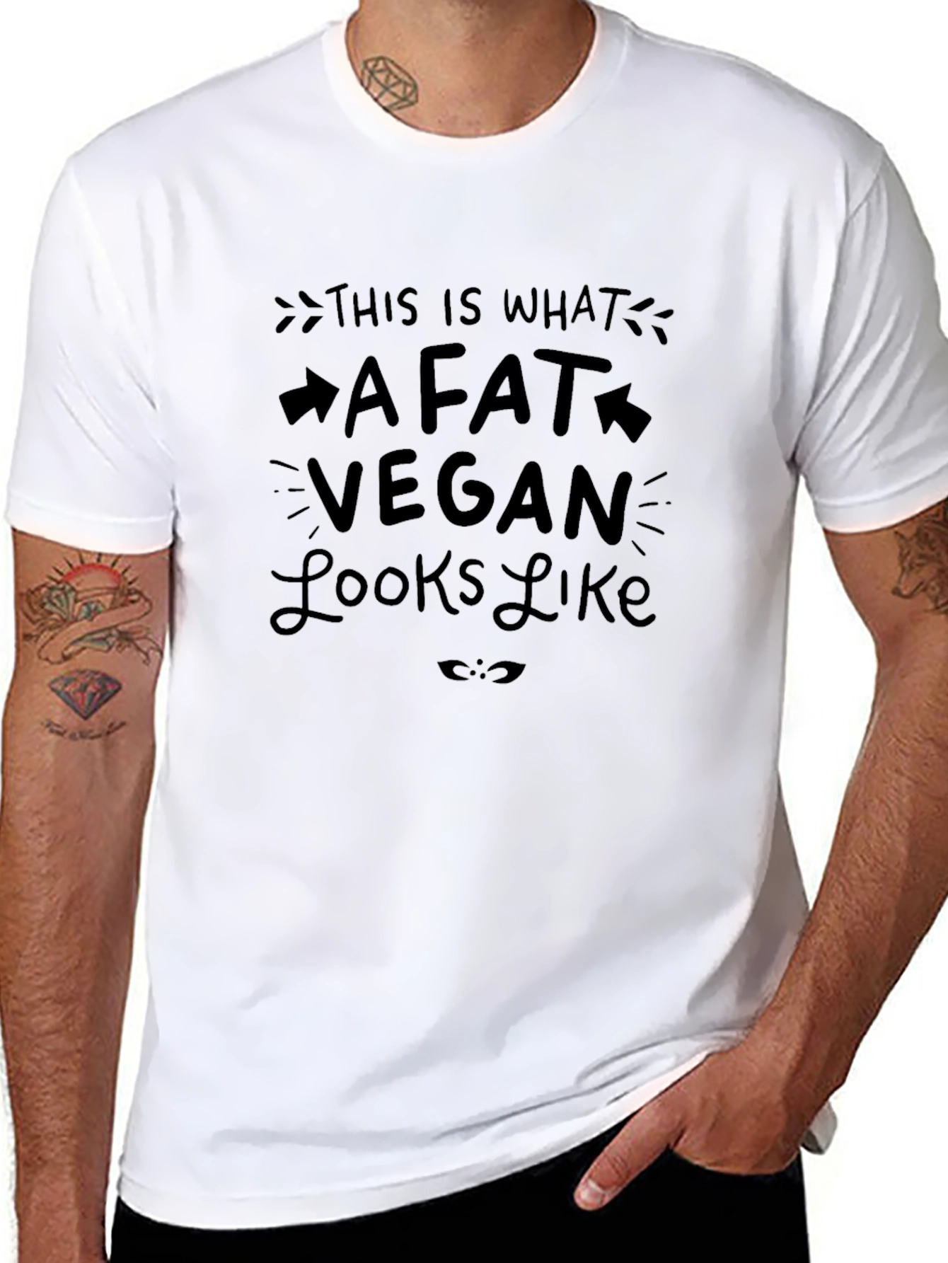 Fat Vegan Graphic Tee - Black T-Shirt