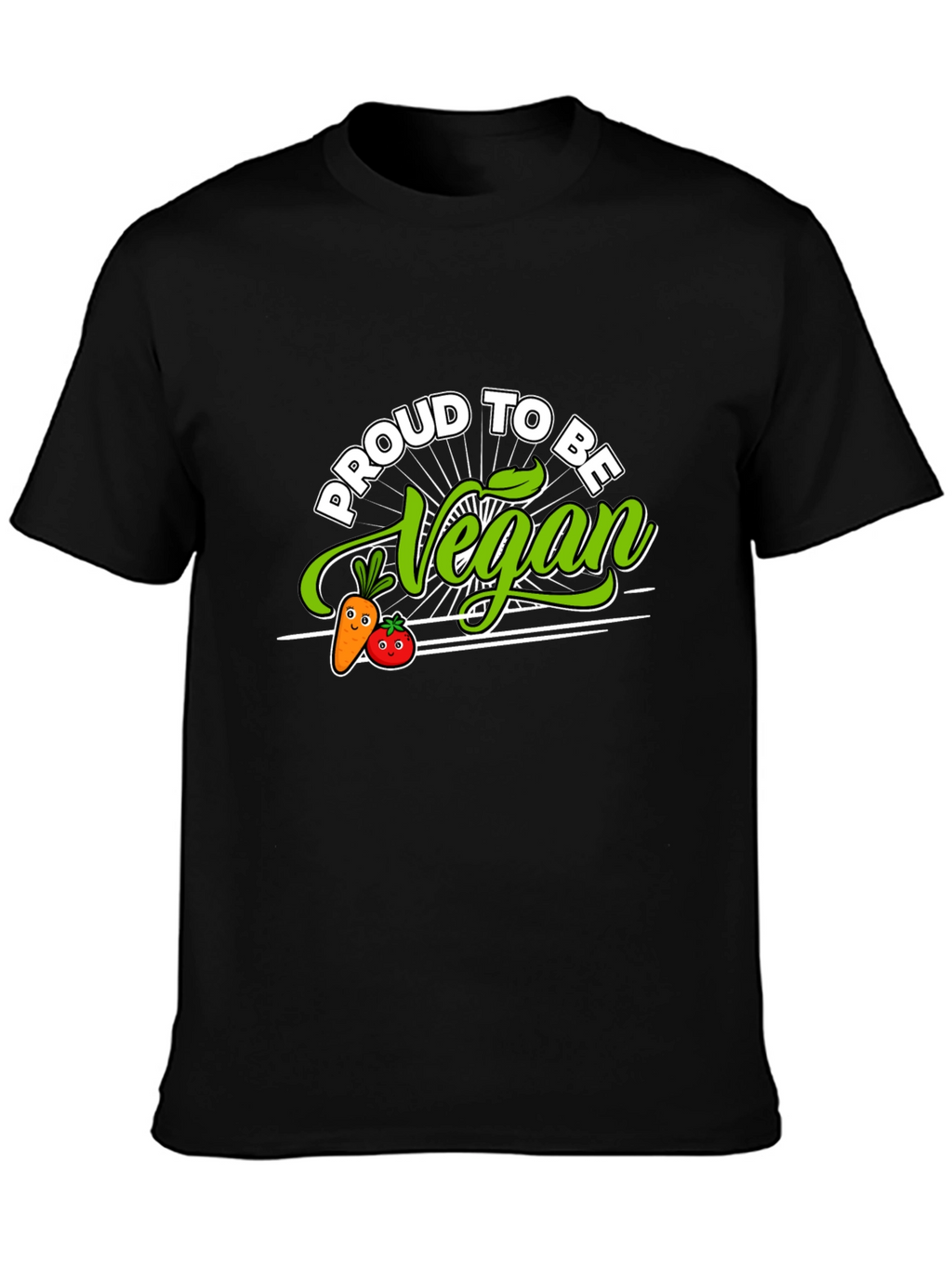 Proud to Be Vegan T-Shirt - Black Vegetarian Apparel