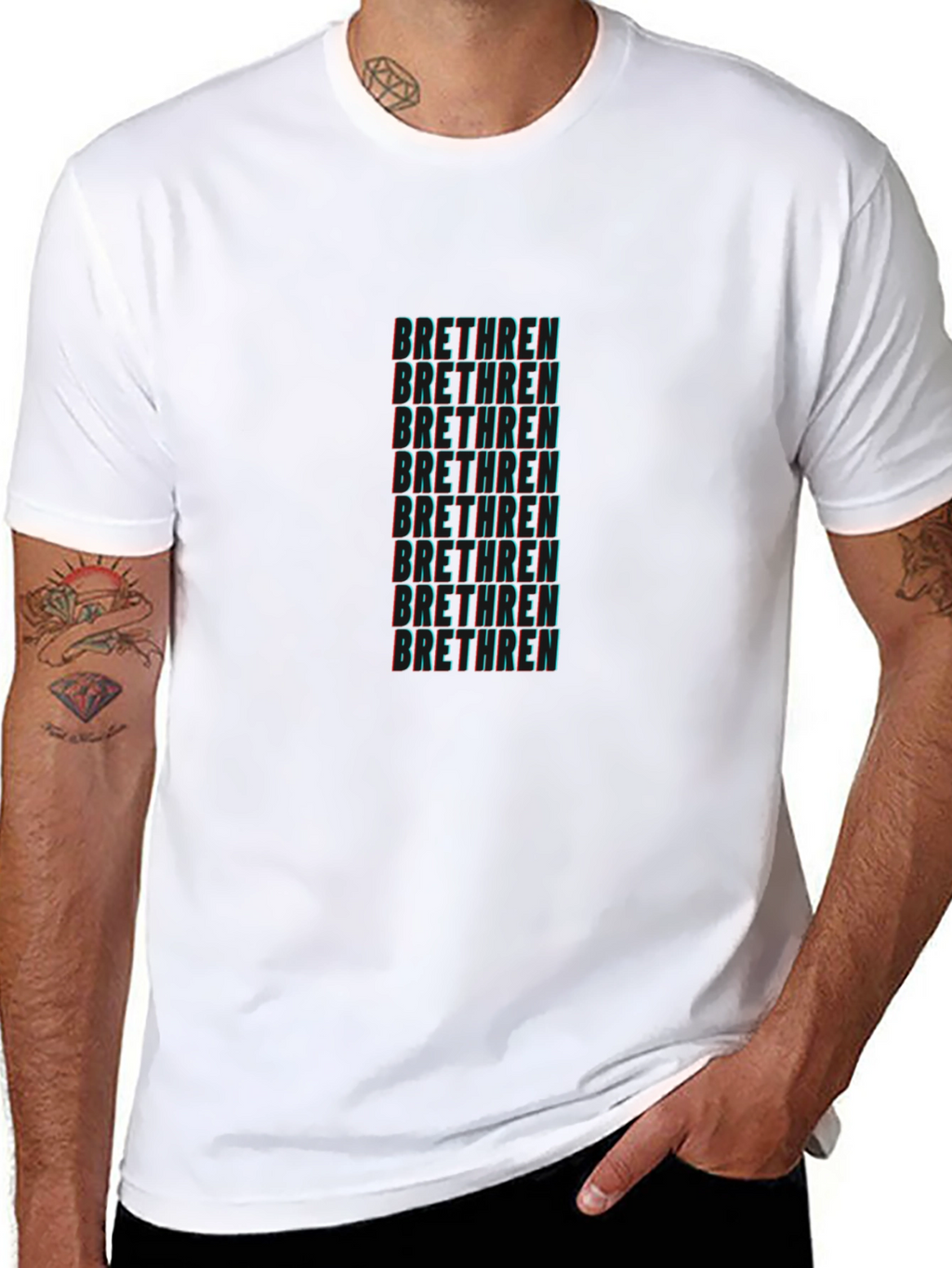 Brethren Graphic T-Shirt - Stylish Crew Neck Tee