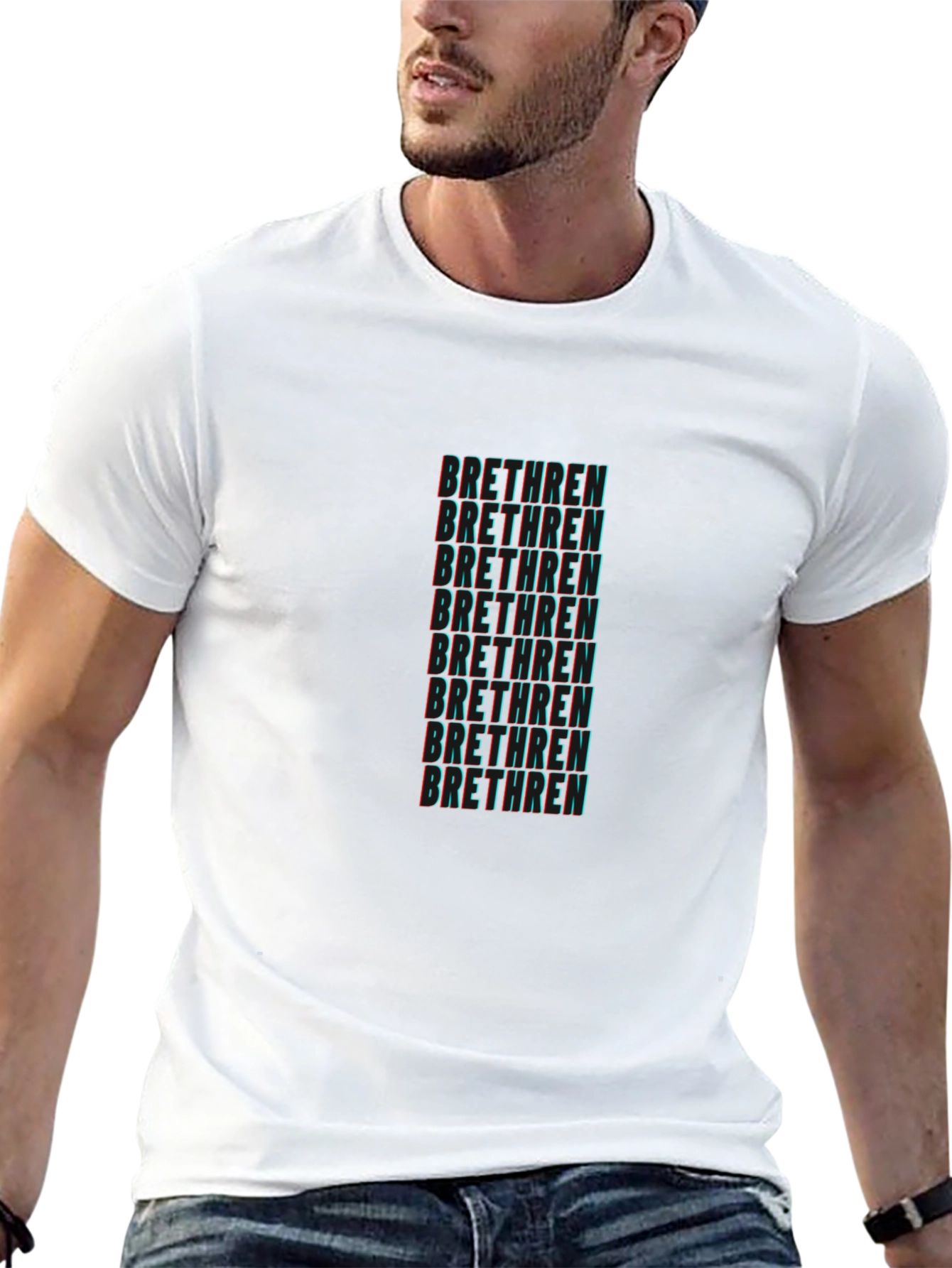 Brethren Graphic T-Shirt - Stylish Crew Neck Tee