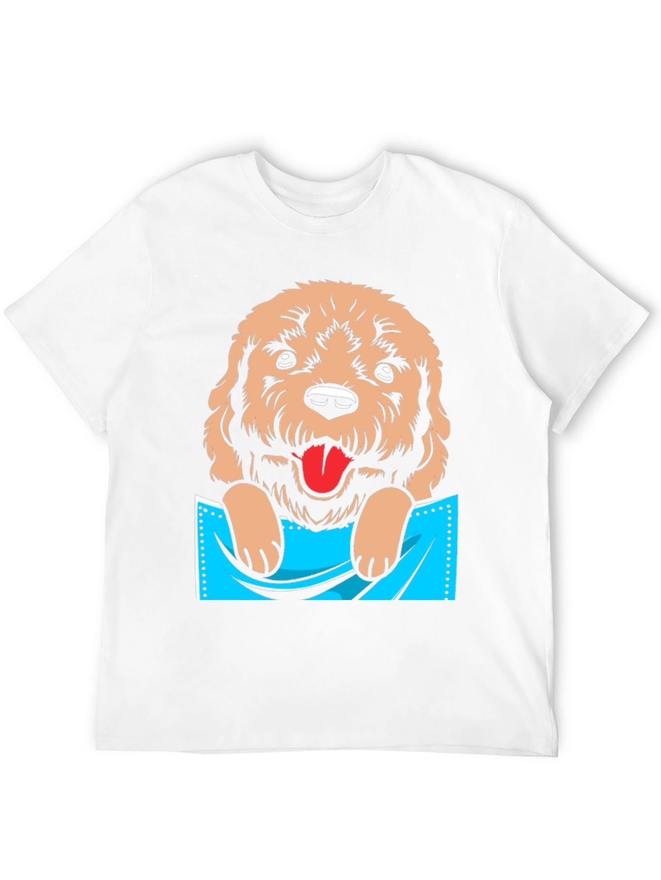 Cute Dog in Pocket Graphic T-Shirt