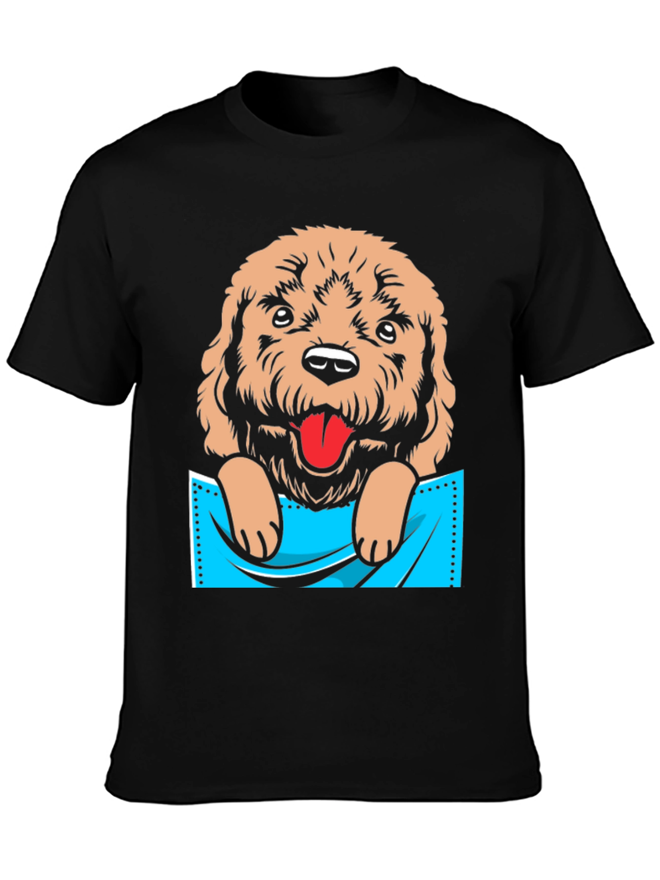 Cute Dog in Pocket Graphic T-Shirt