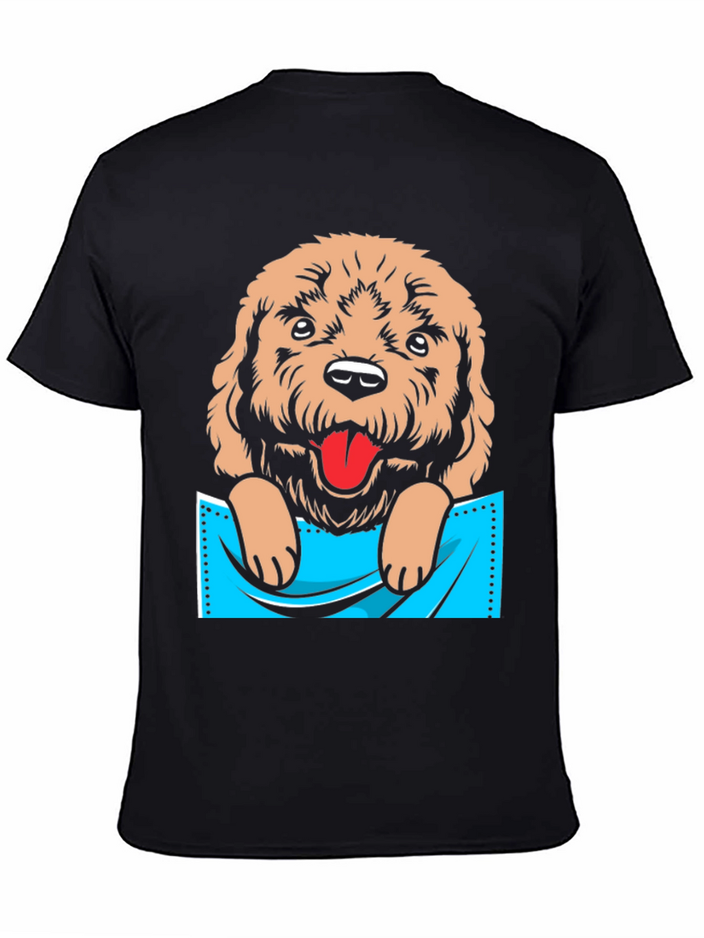Cute Dog in Pocket Graphic T-Shirt