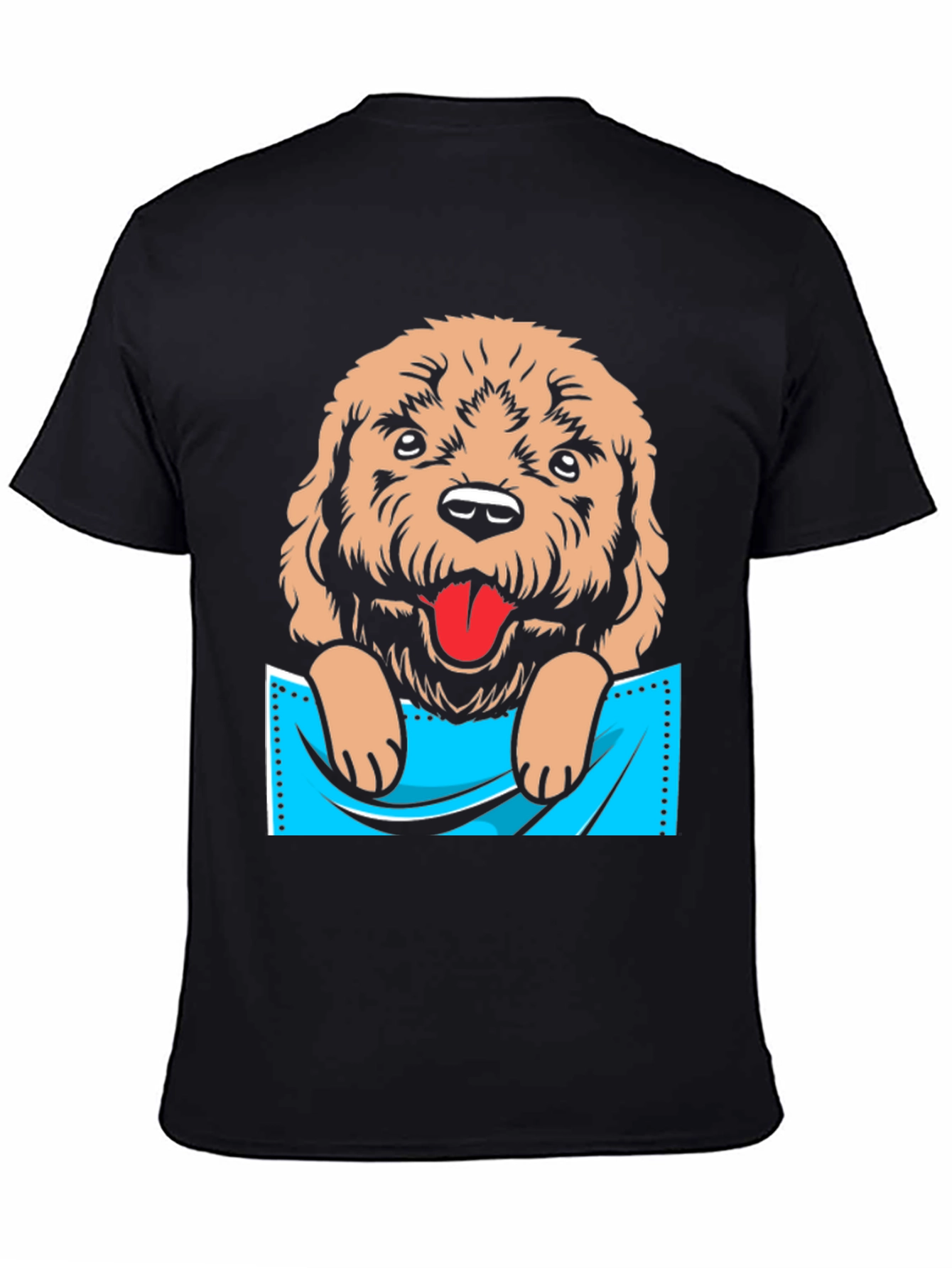 Cute Dog in Pocket Graphic T-Shirt