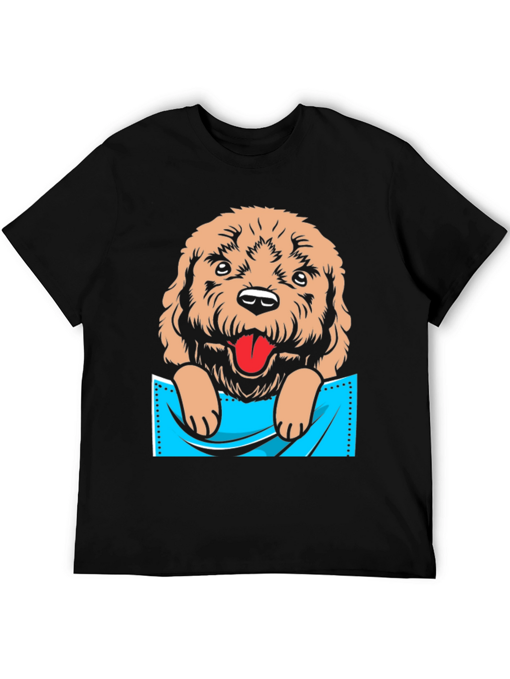 Cute Dog in Pocket Graphic T-Shirt