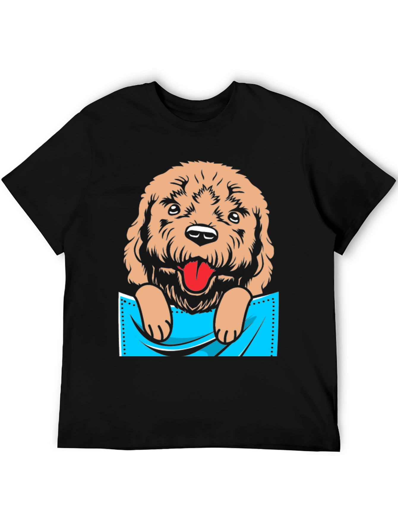Cute Dog in Pocket Graphic T-Shirt