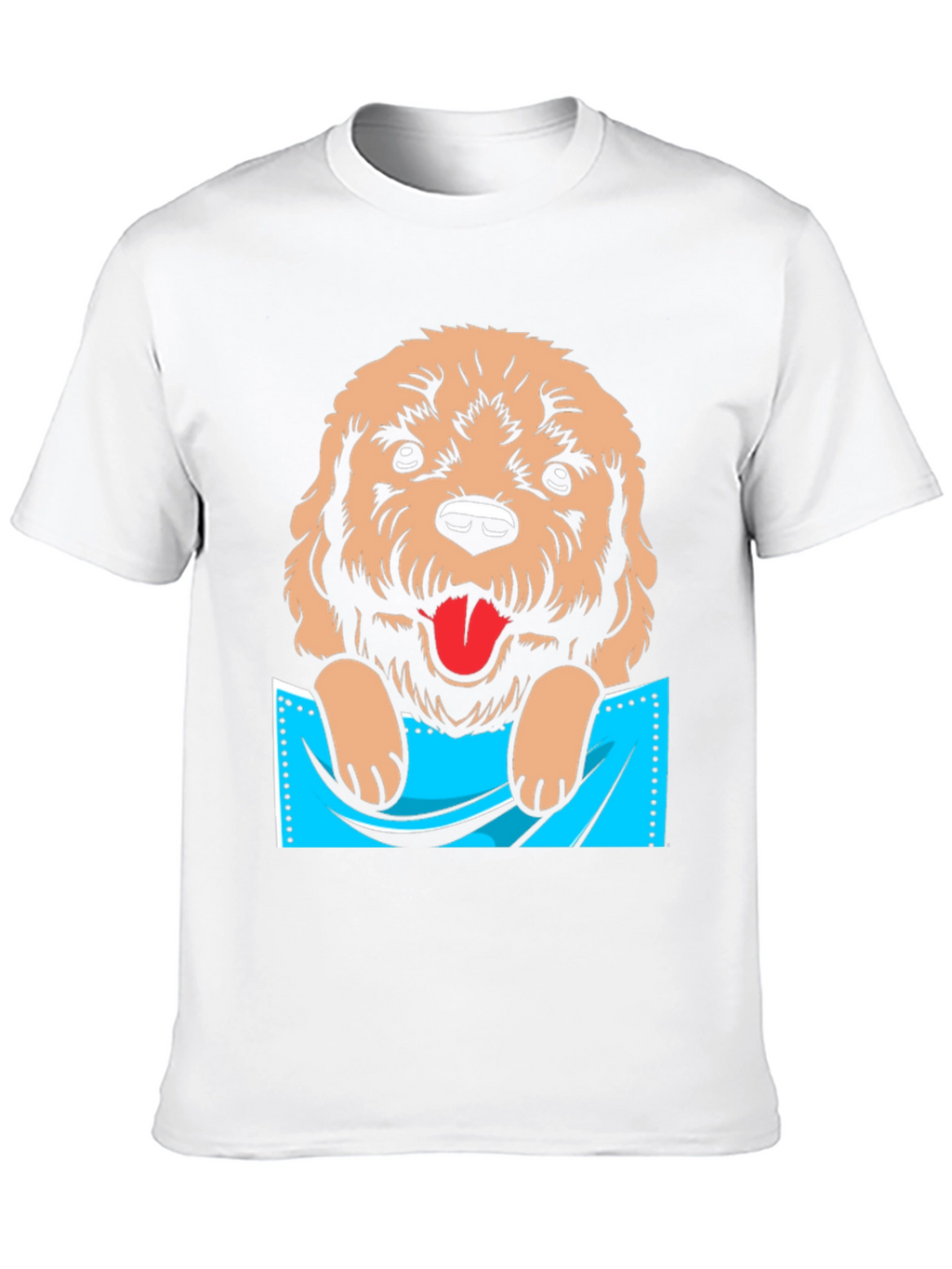 Cute Dog in Pocket Graphic T-Shirt