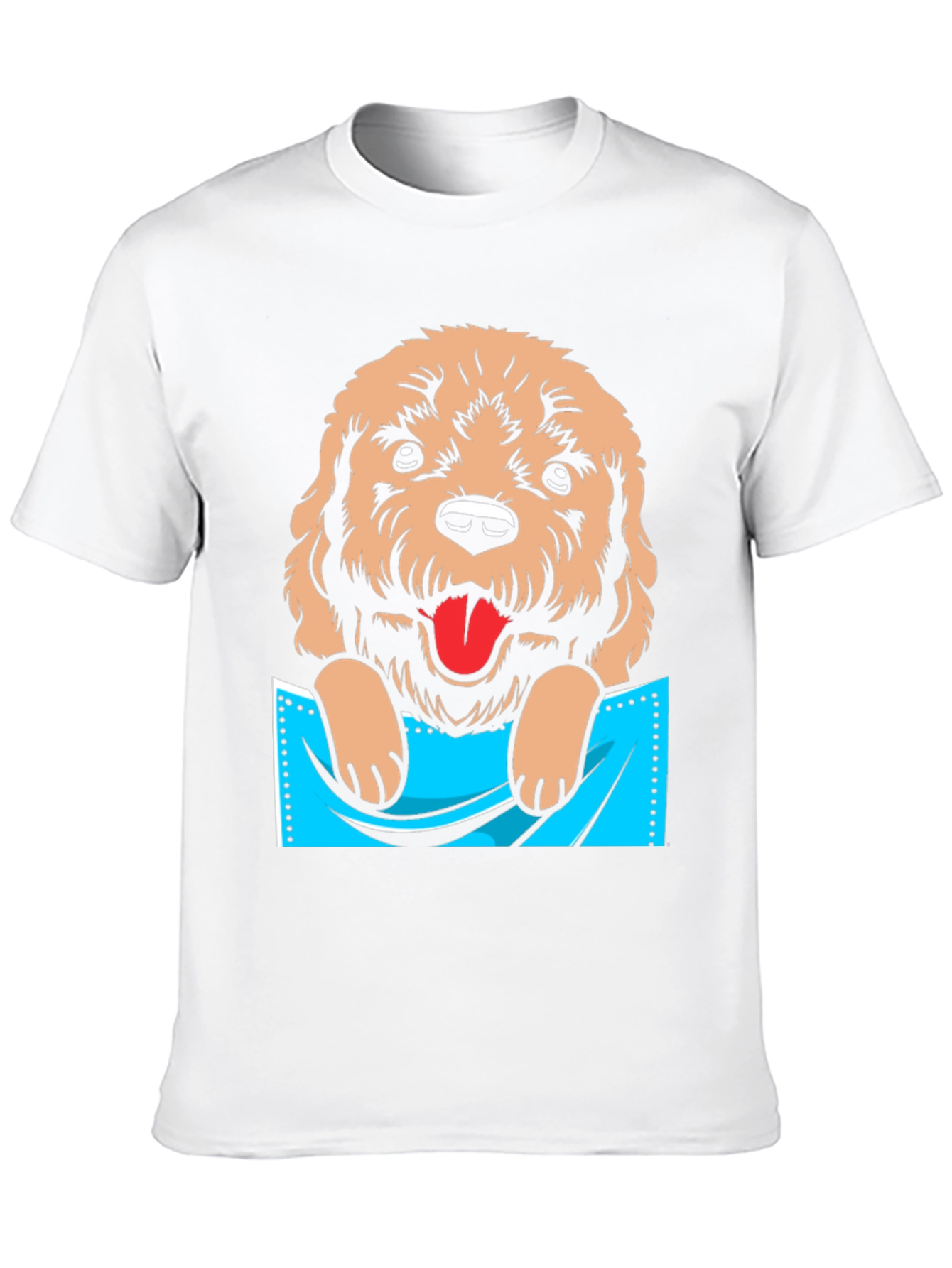 Cute Dog in Pocket Graphic T-Shirt