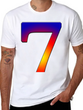 Bold Number 7 Gradient T-Shirt