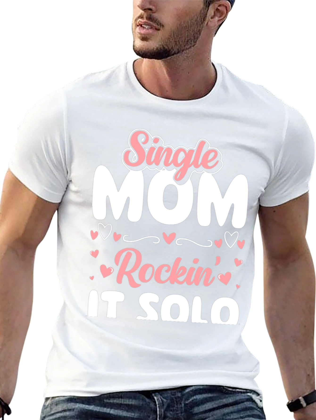 Single Mom Rockin It Solo Black Graphic T-Shirt