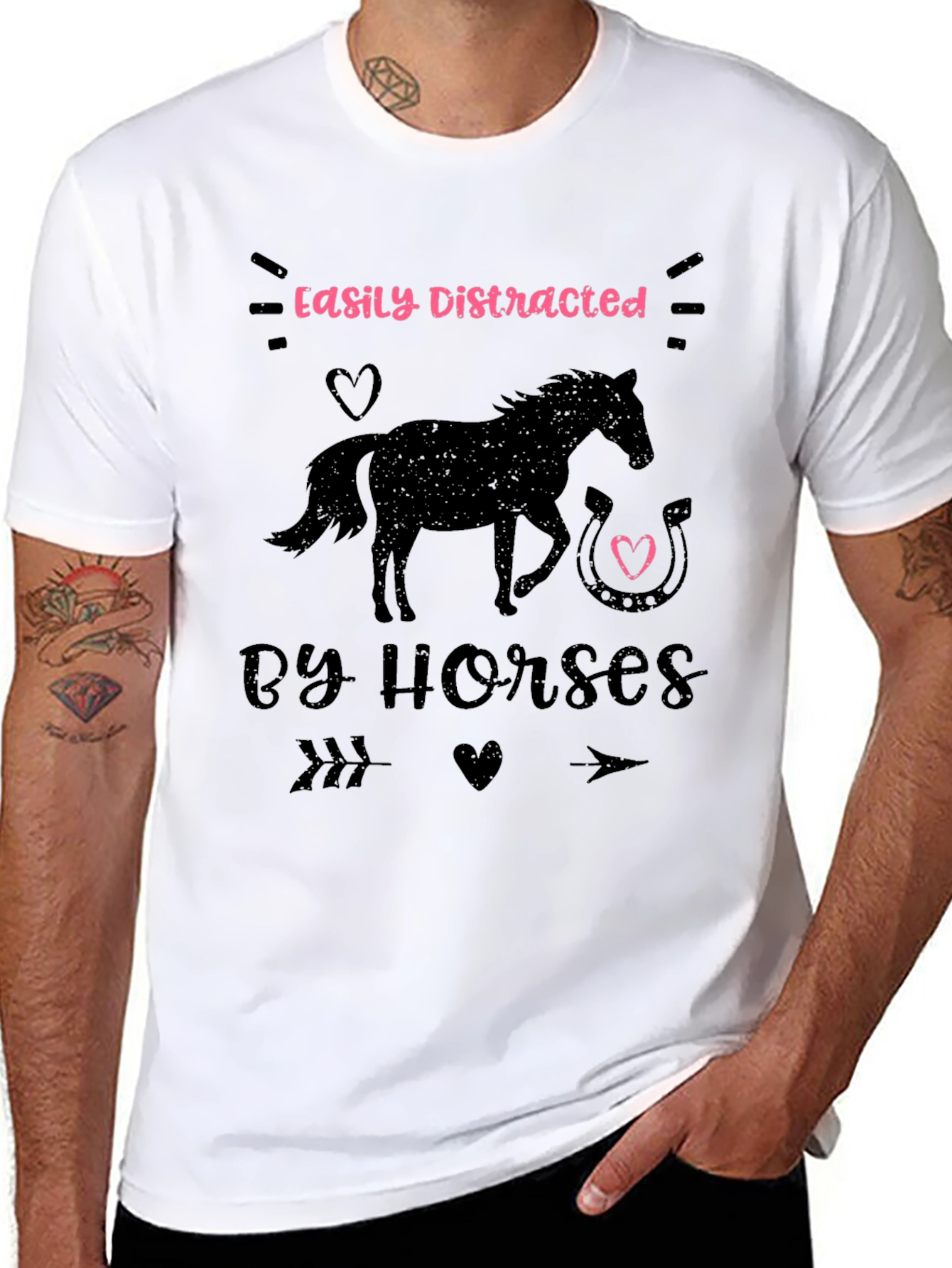 Easily Distracted by Horses Graphic Tee