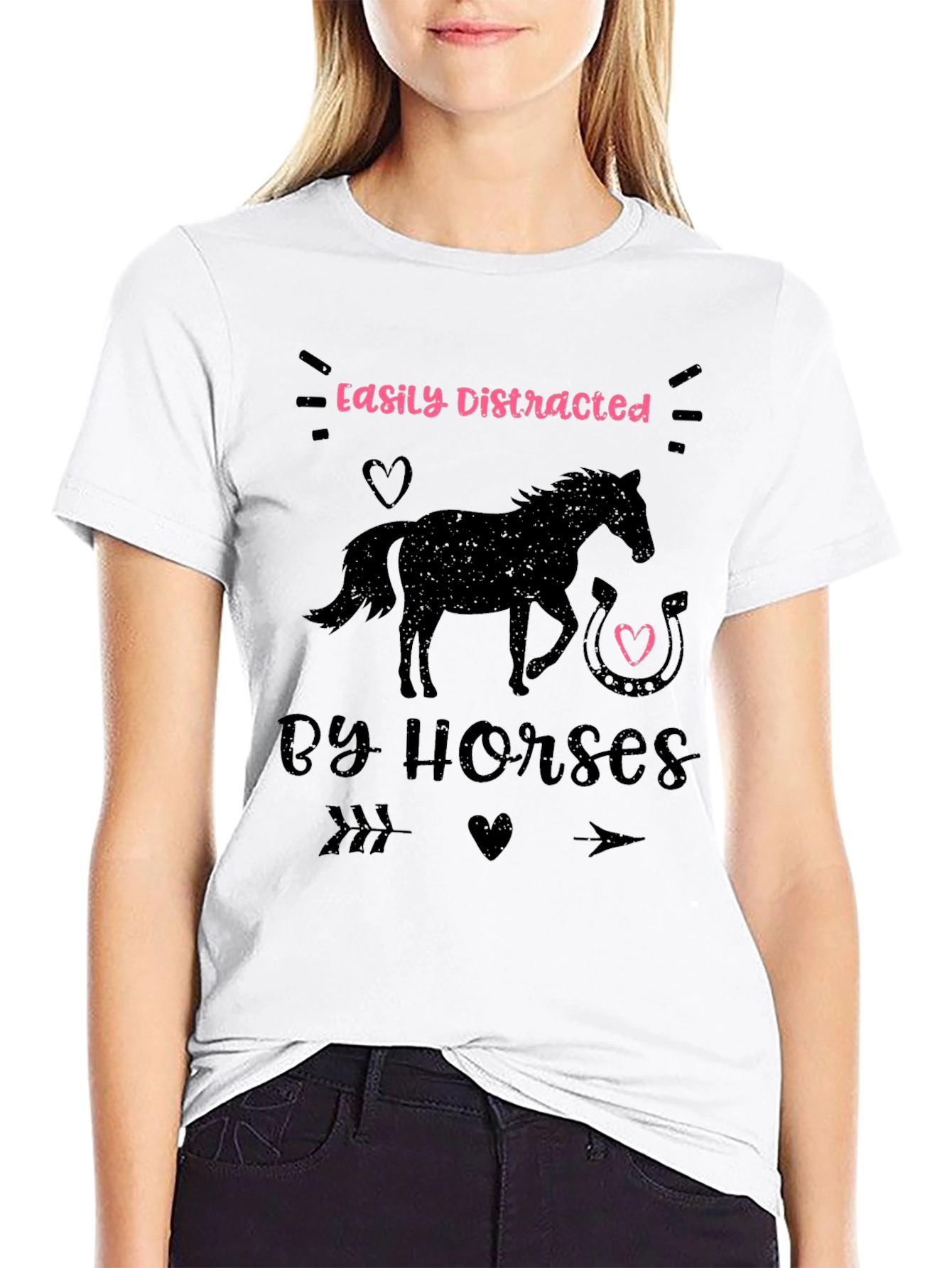 Easily Distracted by Horses Graphic Tee
