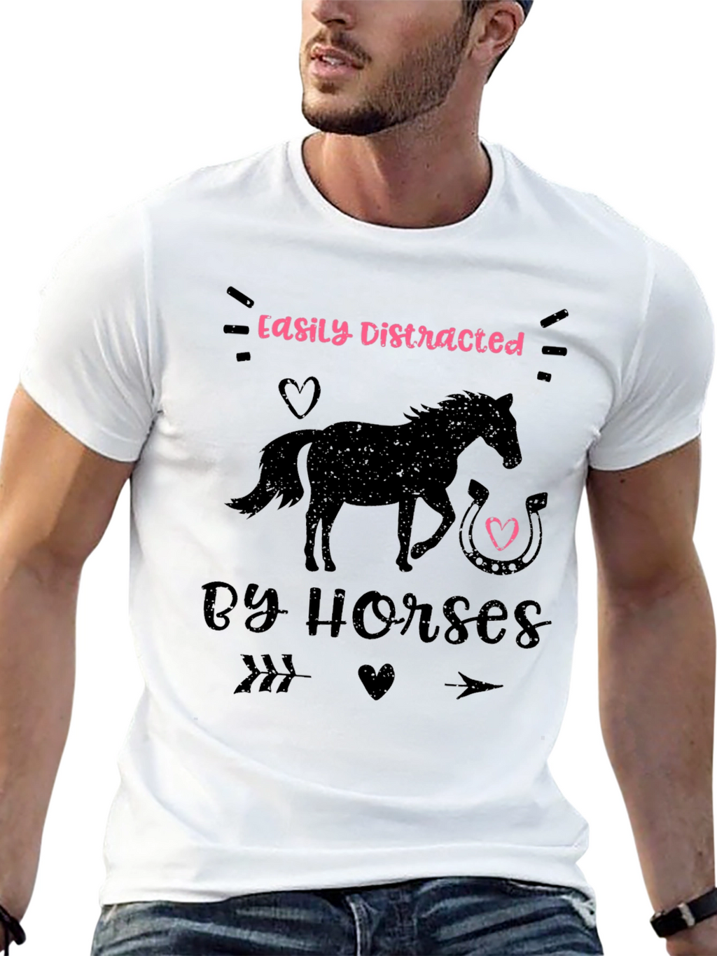 Easily Distracted by Horses Graphic Tee