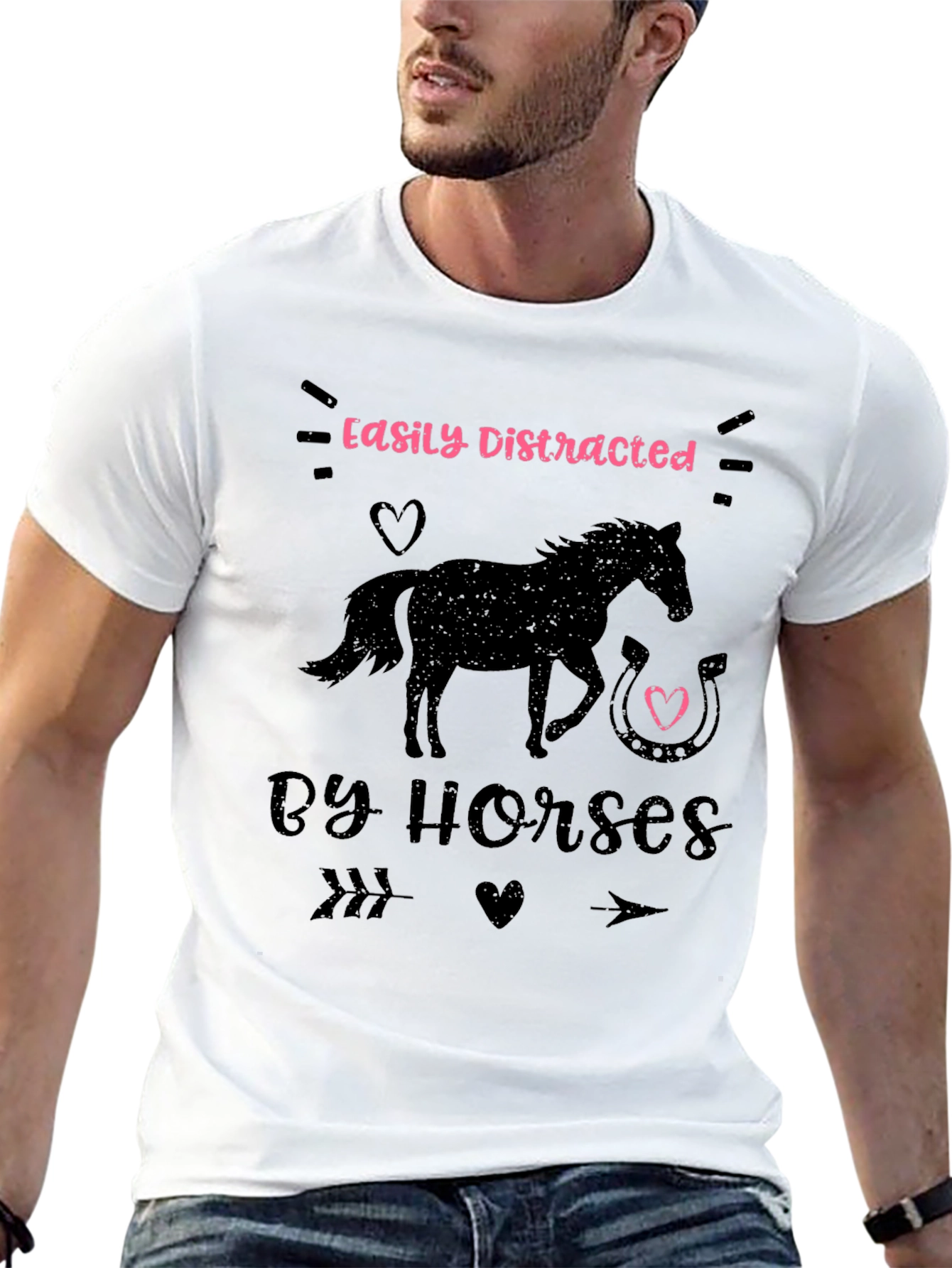 Easily Distracted by Horses Graphic Tee