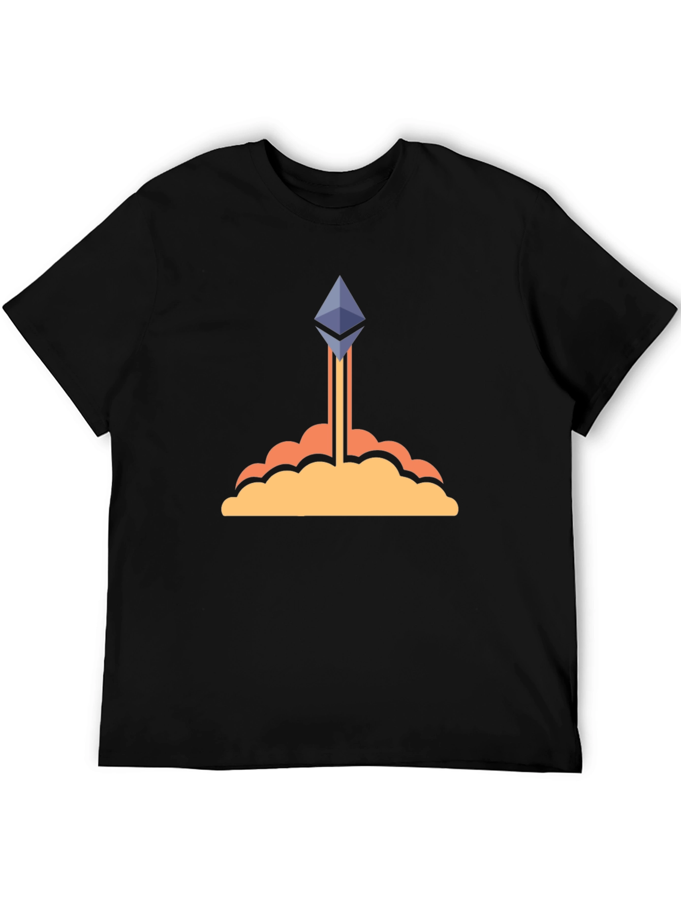 Ethereum Crypto Rocket Black T-Shirt