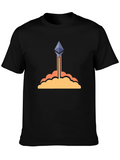 Ethereum Crypto Rocket Black T-Shirt