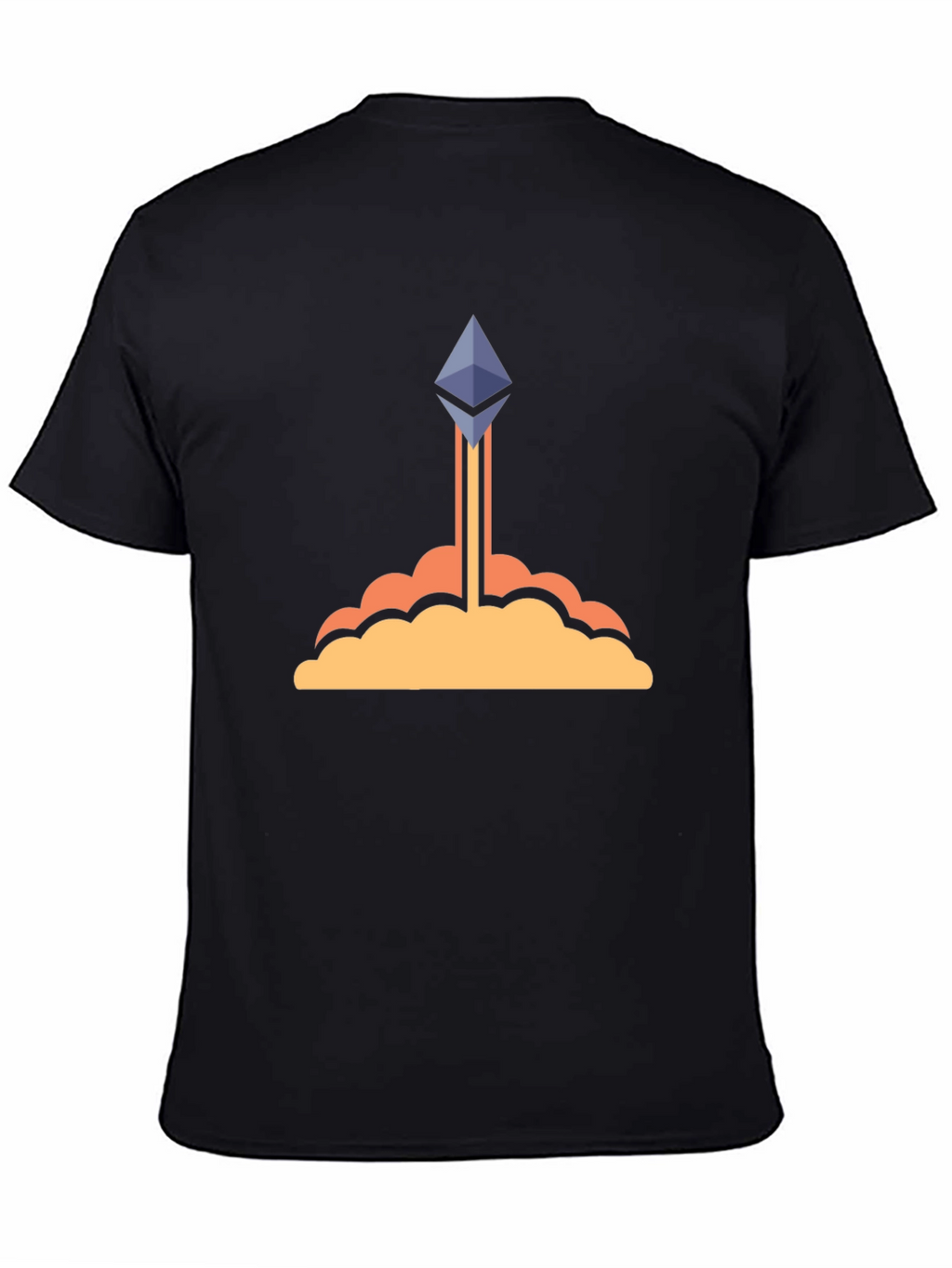 Ethereum Crypto Rocket Black T-Shirt