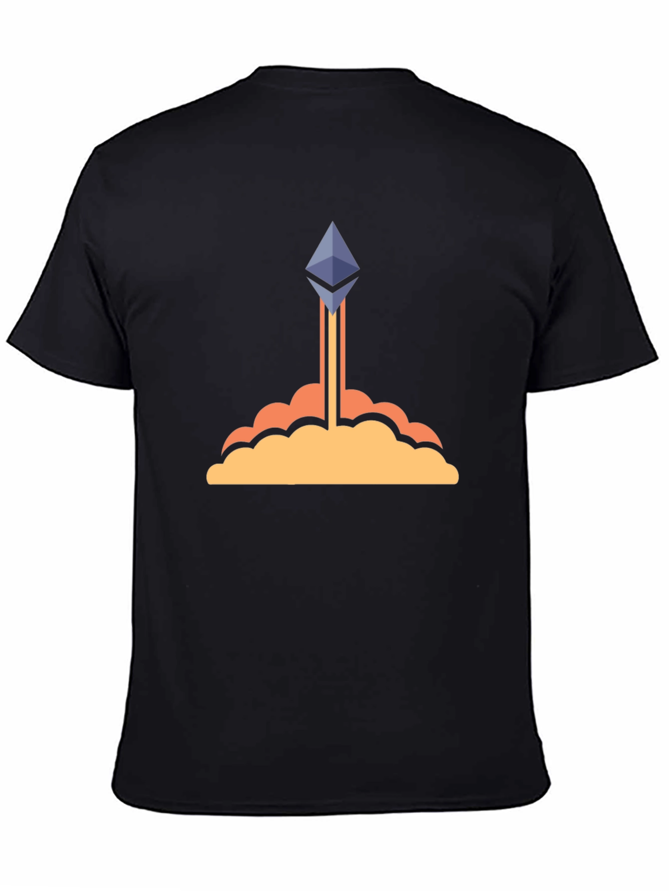Ethereum Crypto Rocket Black T-Shirt