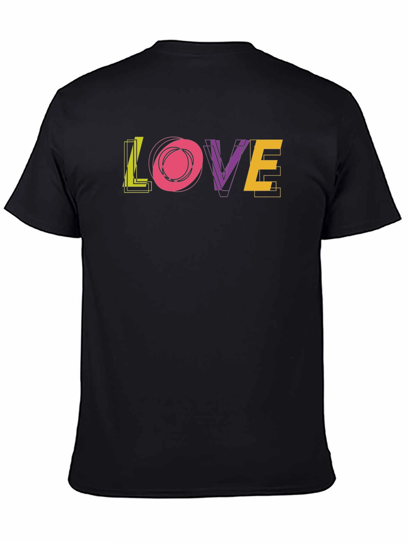 Trendy LOVE Graphic Black T-Shirt
