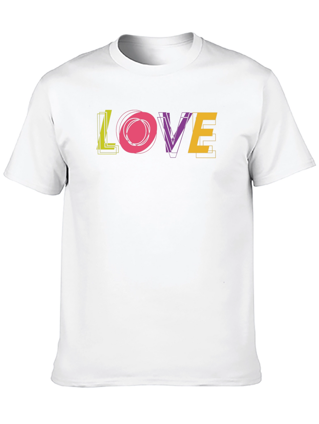 Trendy LOVE Graphic Black T-Shirt