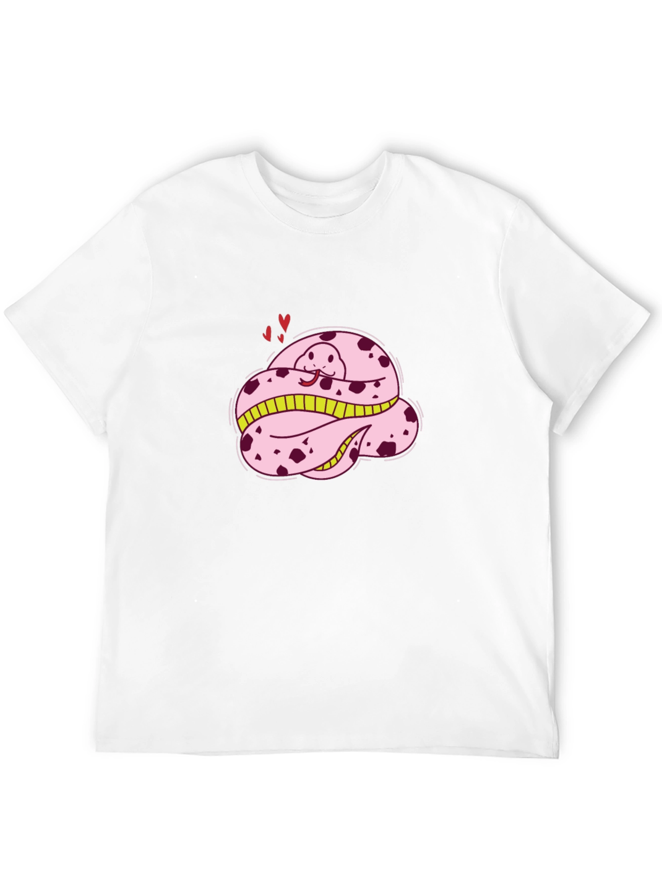 Cute Pink Snake T-Shirt - Cartoon Style