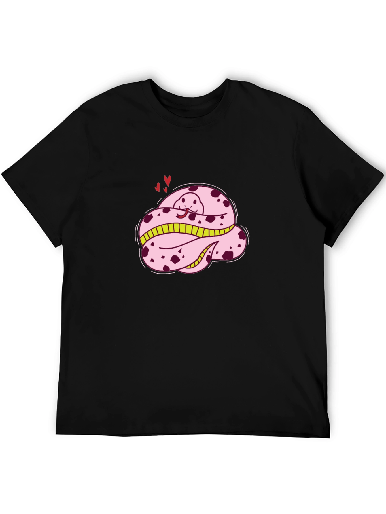 Cute Pink Snake T-Shirt - Cartoon Style
