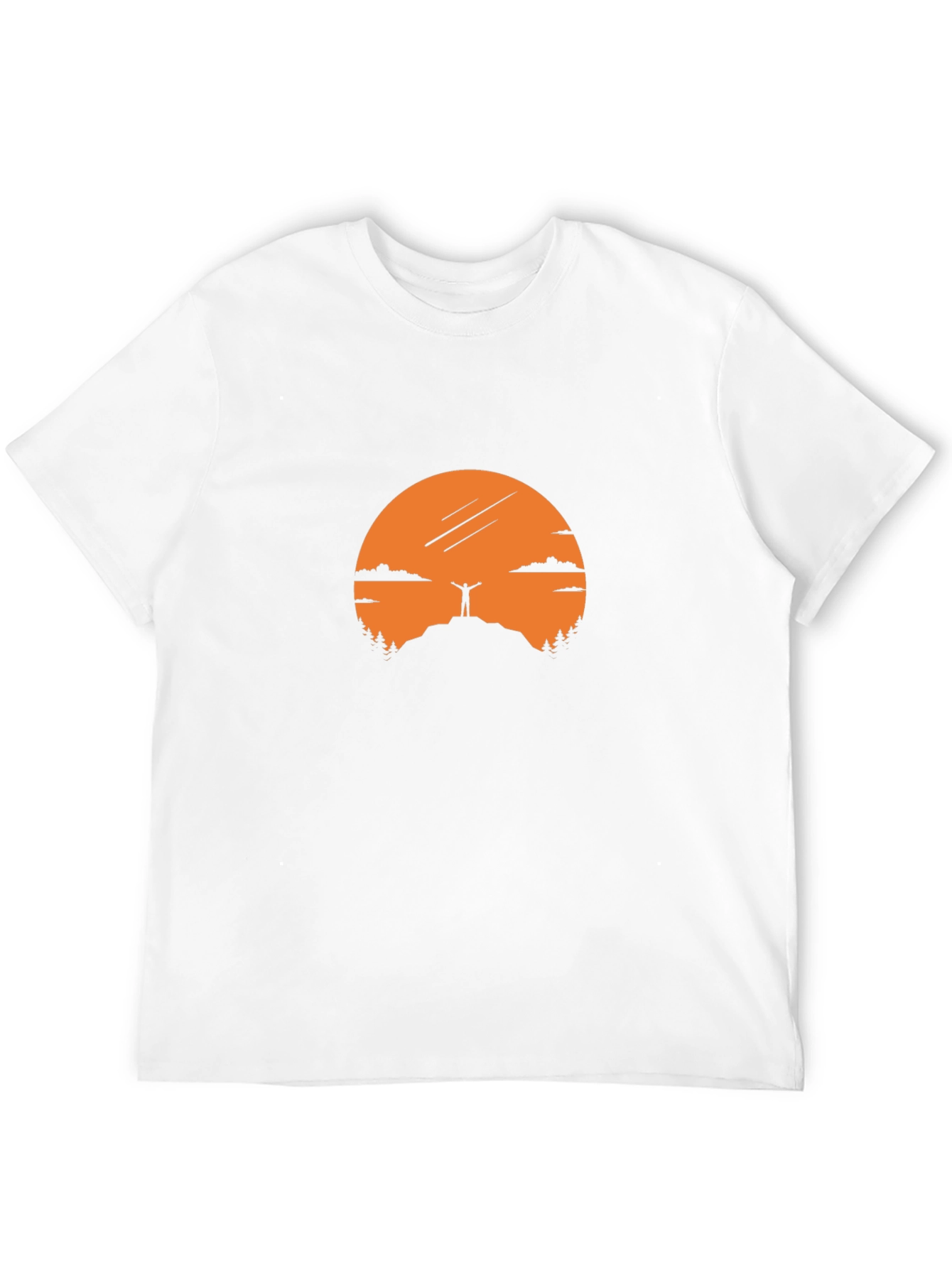 Mountain Top Silhouette Graphic Tee - Black