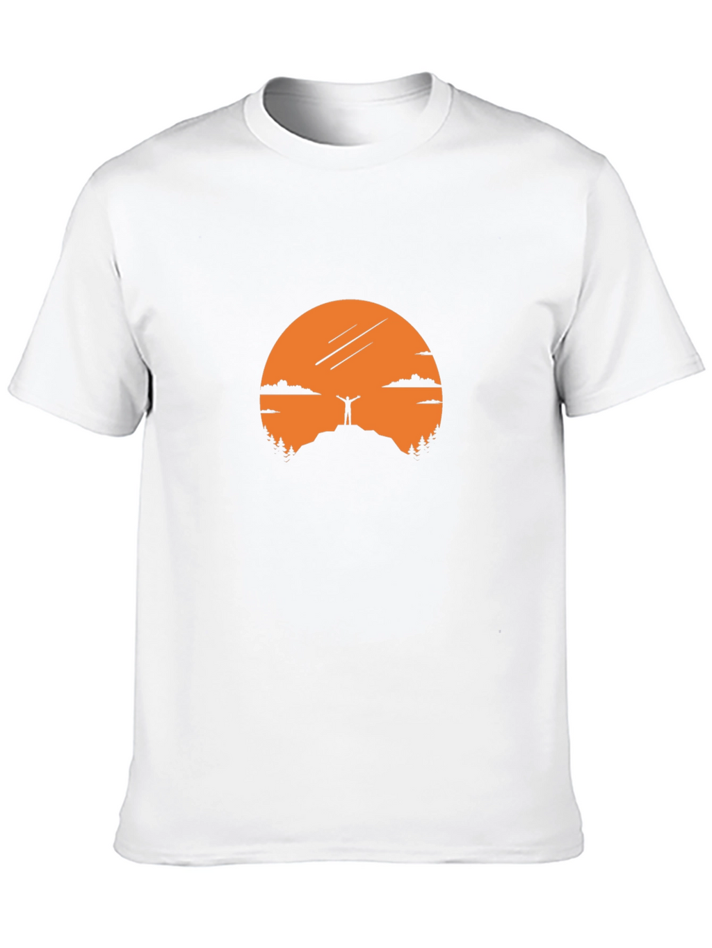 Mountain Top Silhouette Graphic Tee - Black