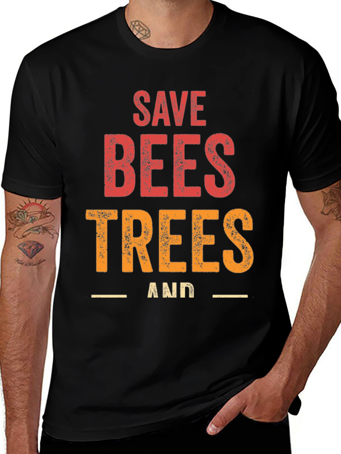 Save Bees and Trees Graphic T-Shirt