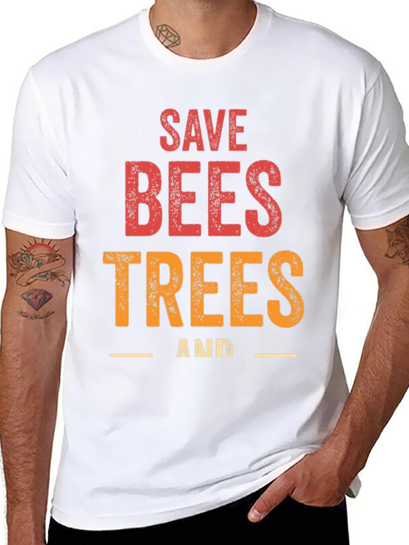 Save Bees and Trees Graphic T-Shirt