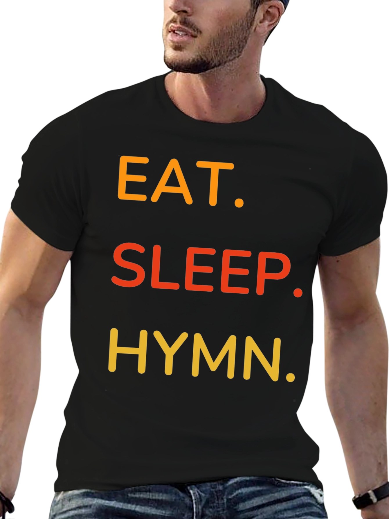 Eat Sleep Hymn T-Shirt - Black Cotton Tee
