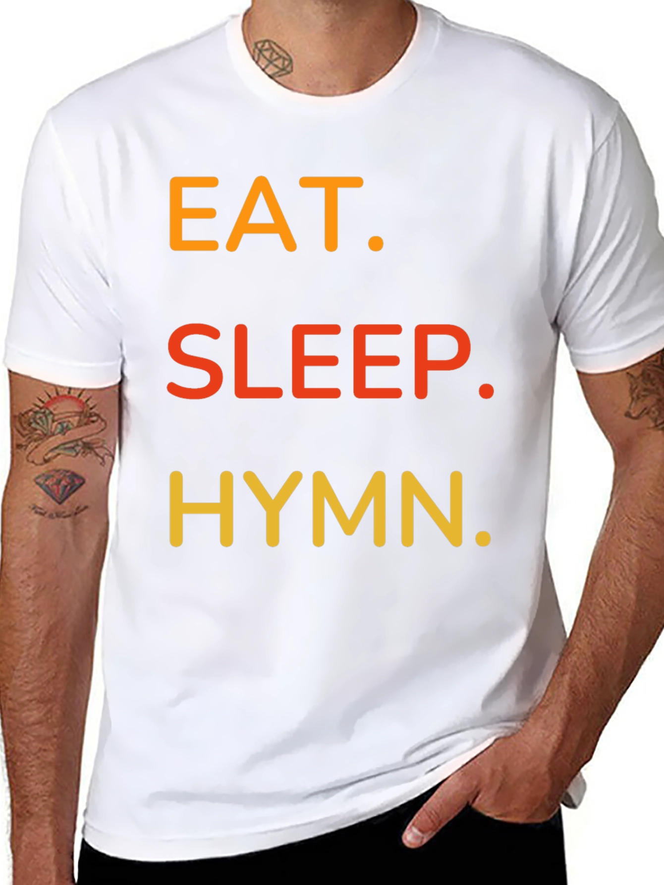 Eat Sleep Hymn T-Shirt - Black Cotton Tee