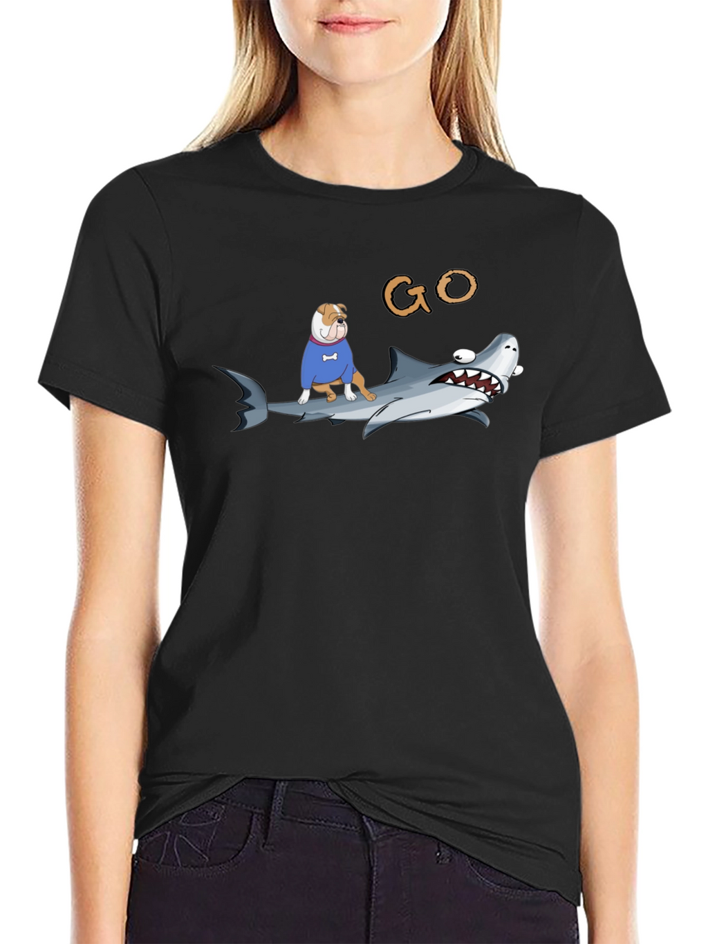 Shark Dog T-Shirt - Funny Animal Graphic Tee
