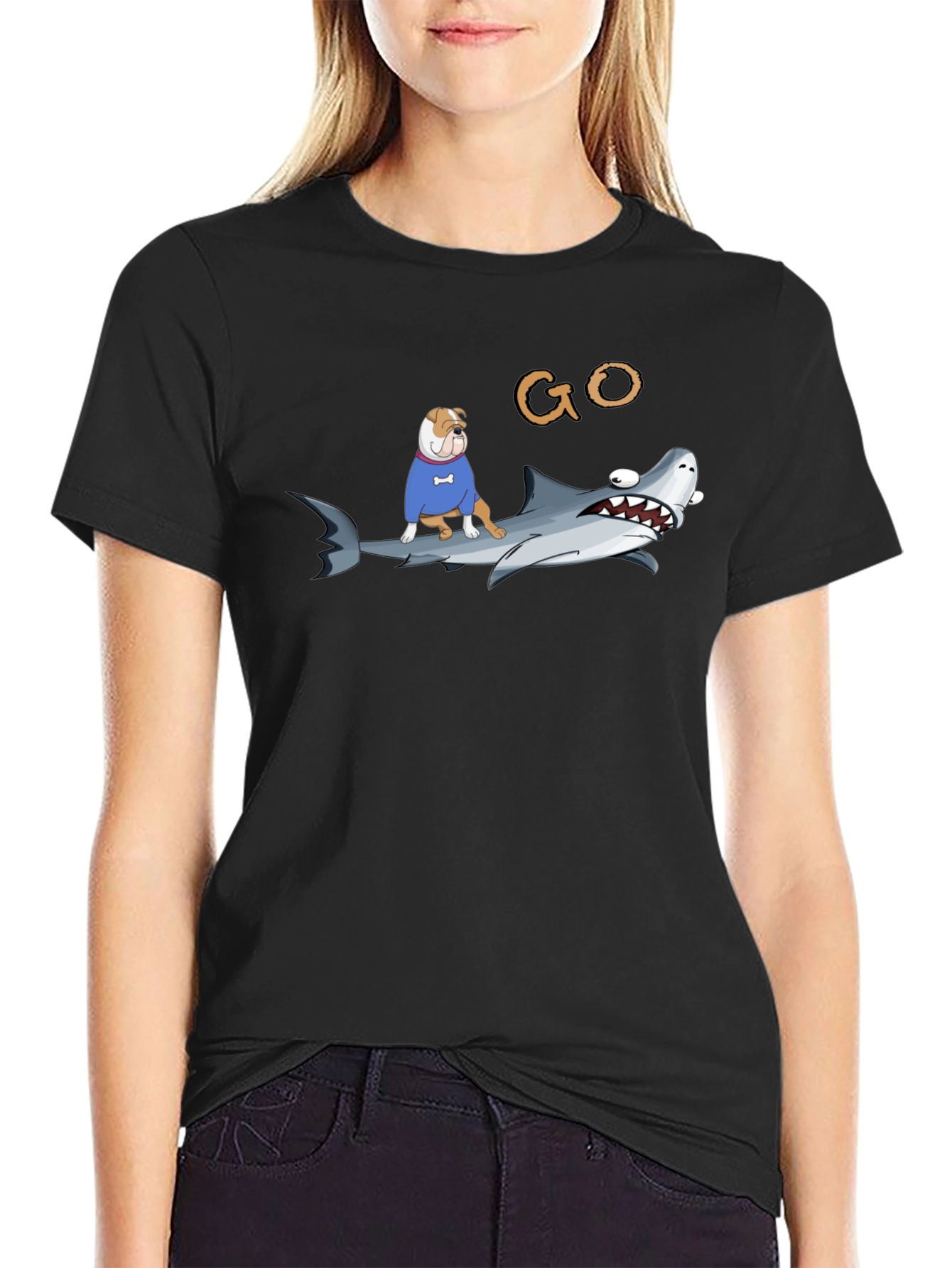 Shark Dog T-Shirt - Funny Animal Graphic Tee