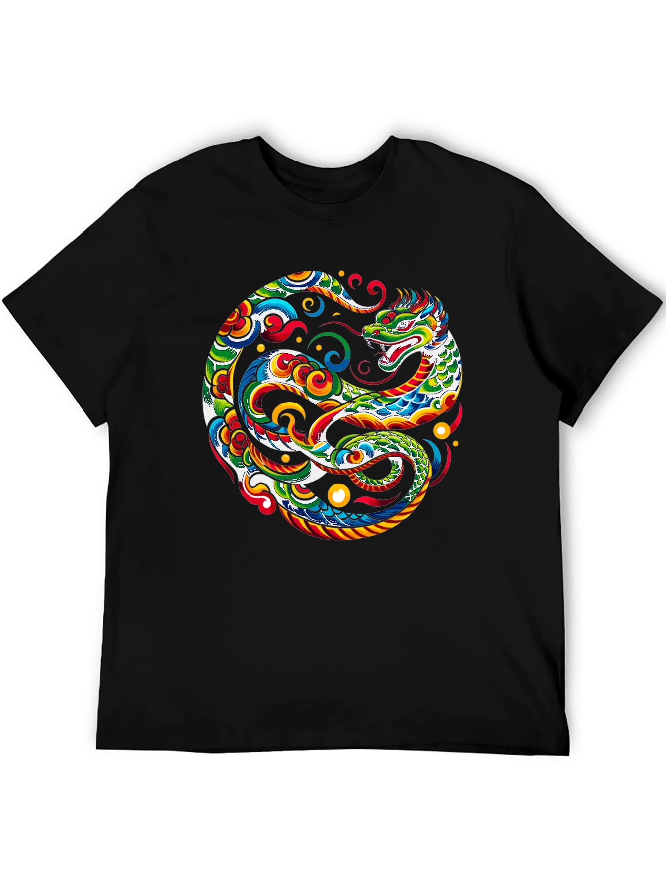 Dragon Yin Yang Graphic Tee - Bold & Stylish
