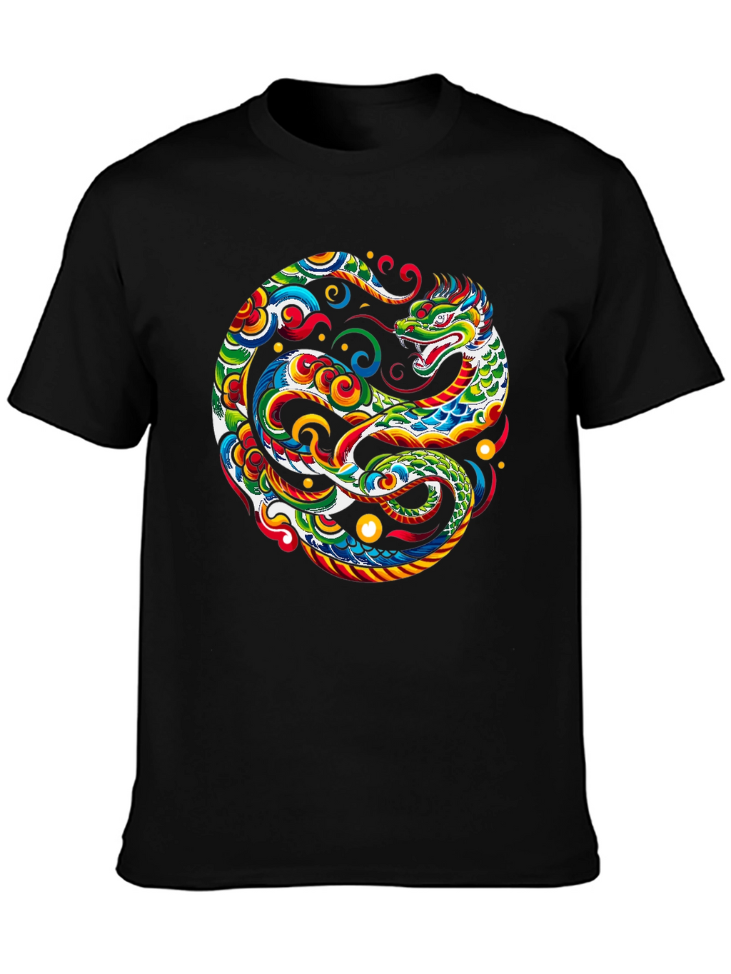Dragon Yin Yang Graphic Tee - Bold & Stylish
