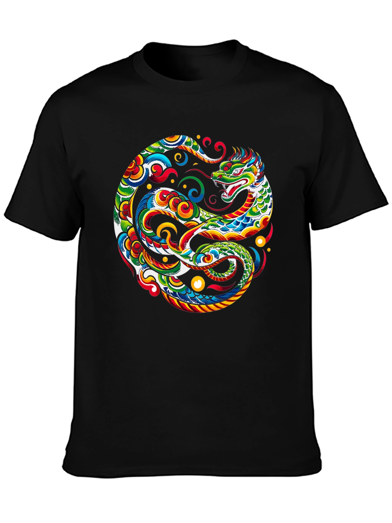 Dragon Yin Yang Graphic Tee - Bold & Stylish