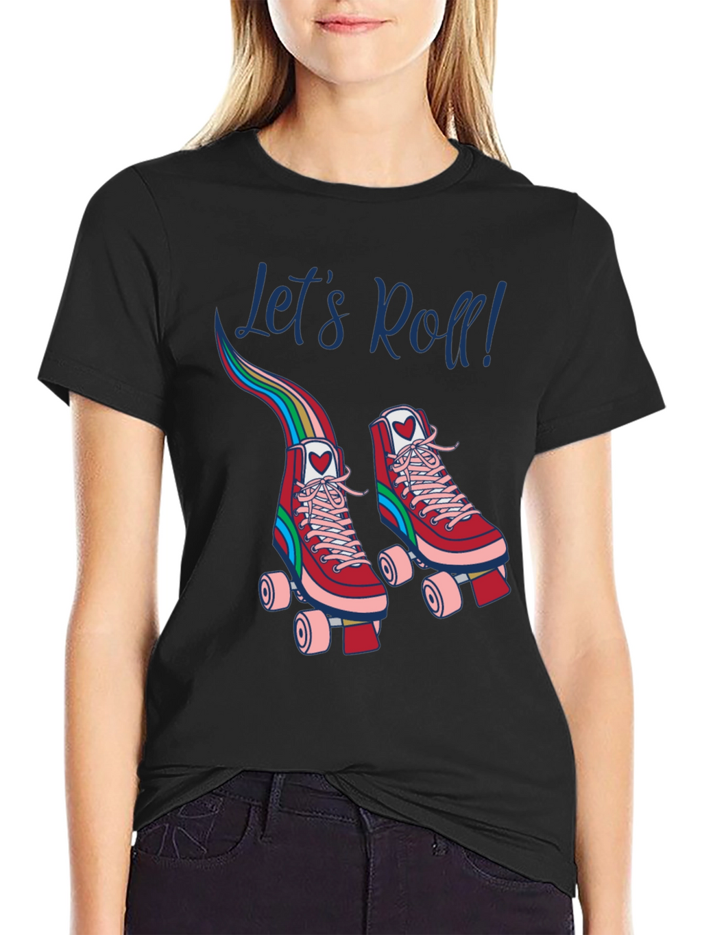 Retro Roller Skate T-Shirt - Lets Roll!