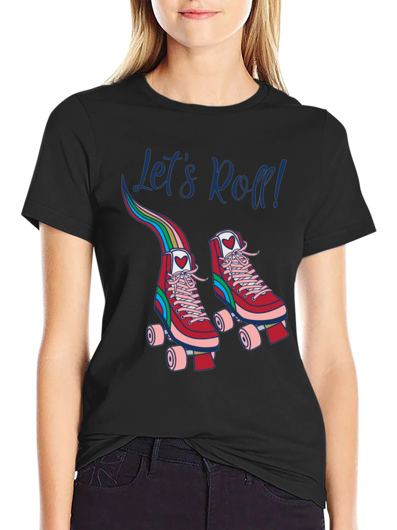 Retro Roller Skate T-Shirt - Lets Roll!