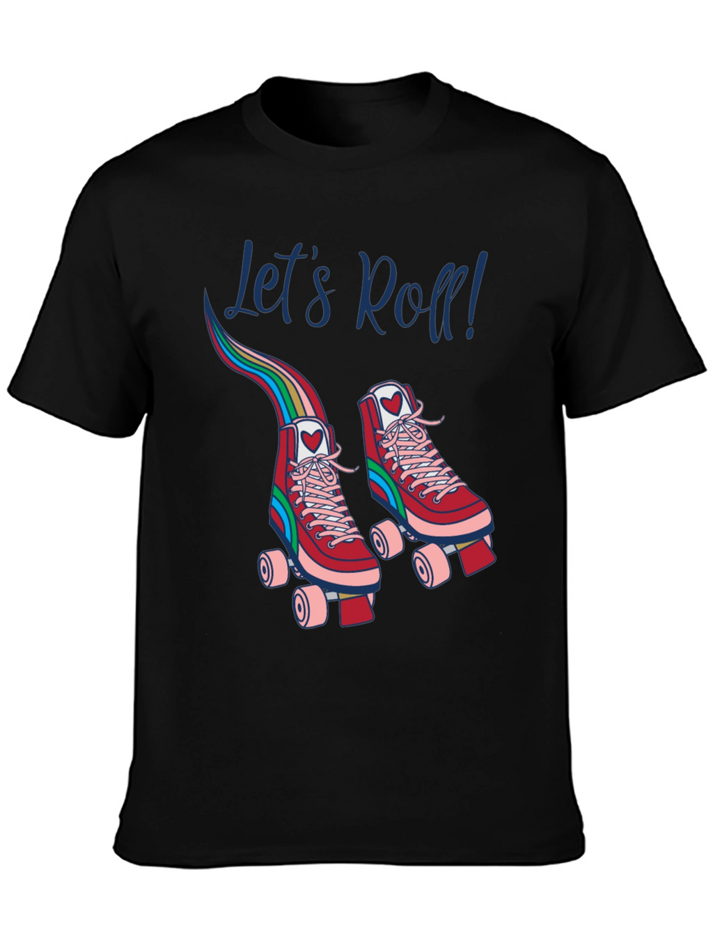 Retro Roller Skate T-Shirt - Lets Roll!
