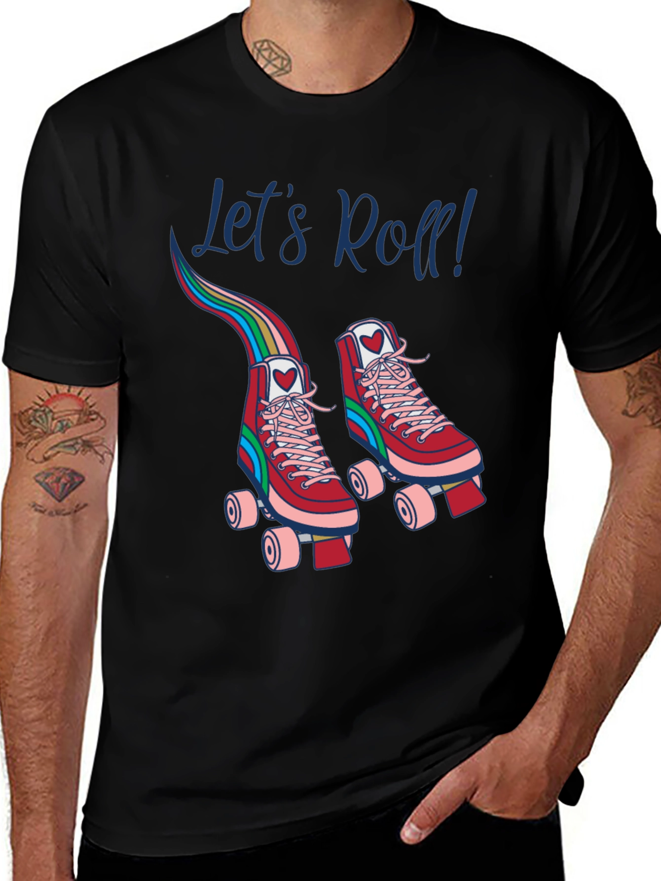 Retro Roller Skate T-Shirt - Lets Roll!