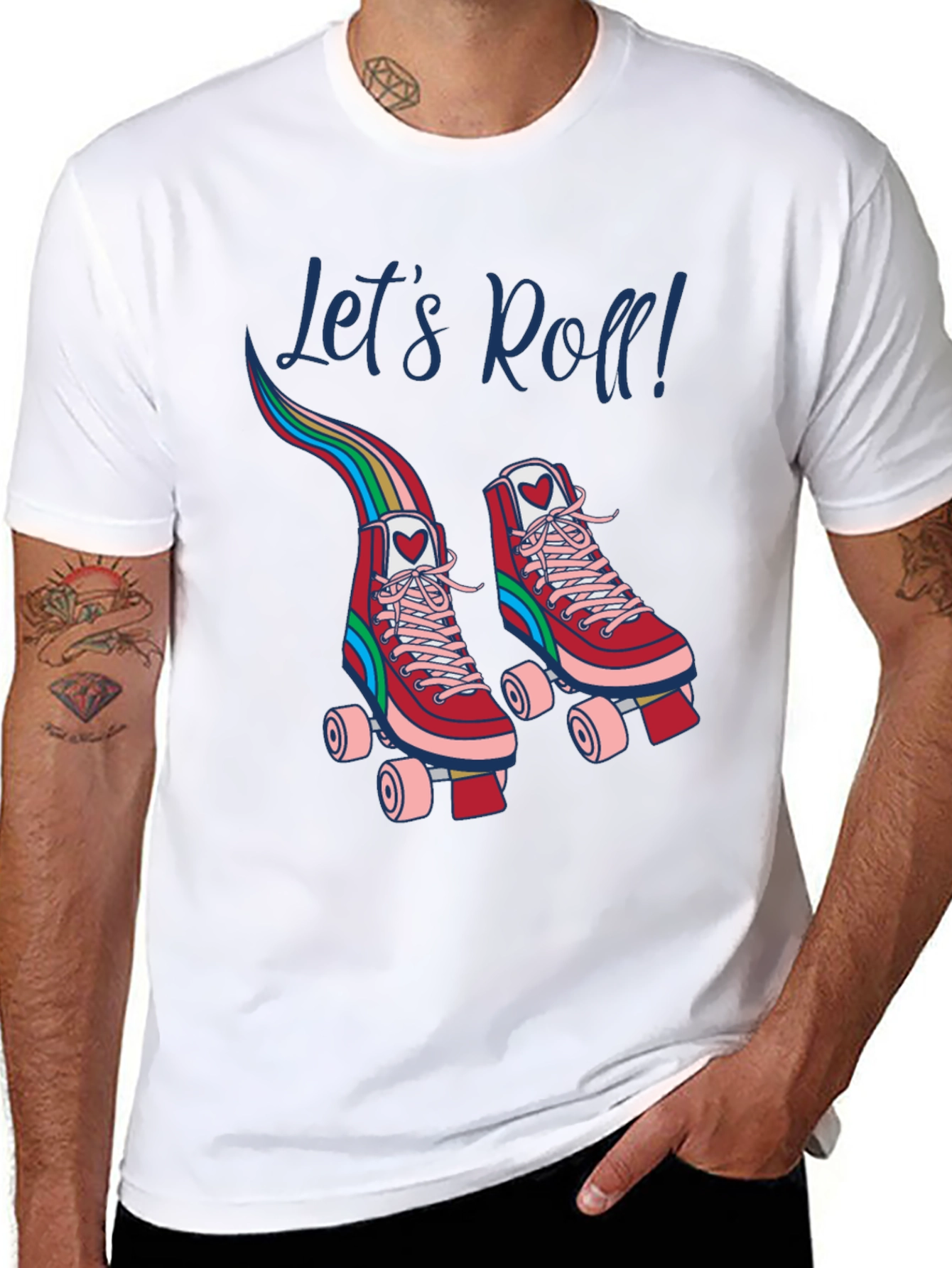 Retro Roller Skate T-Shirt - Lets Roll!