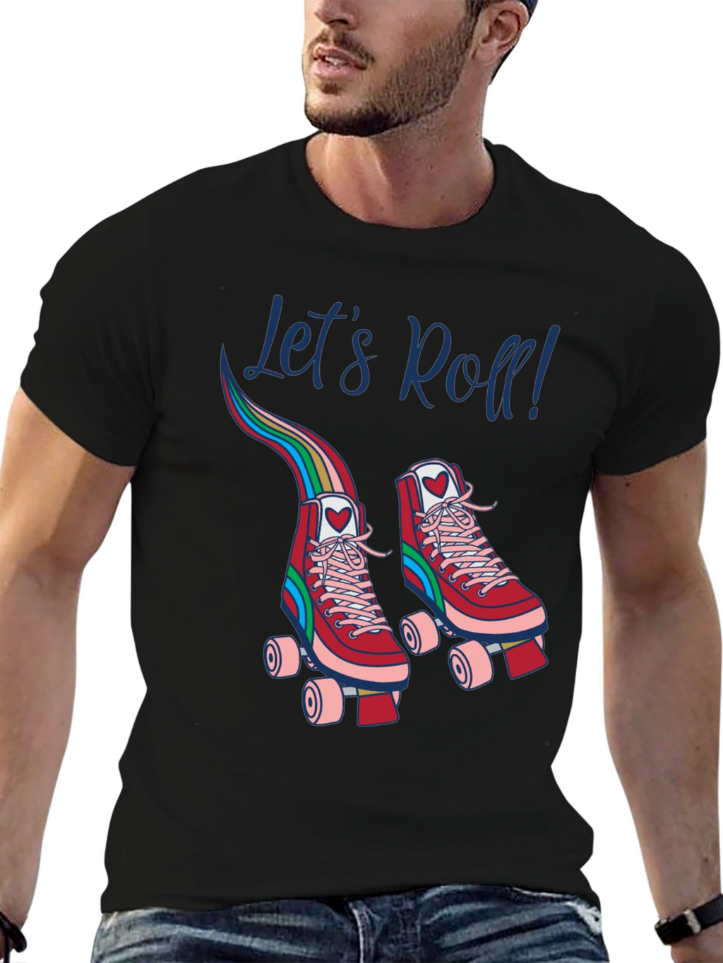 Retro Roller Skate T-Shirt - Lets Roll!