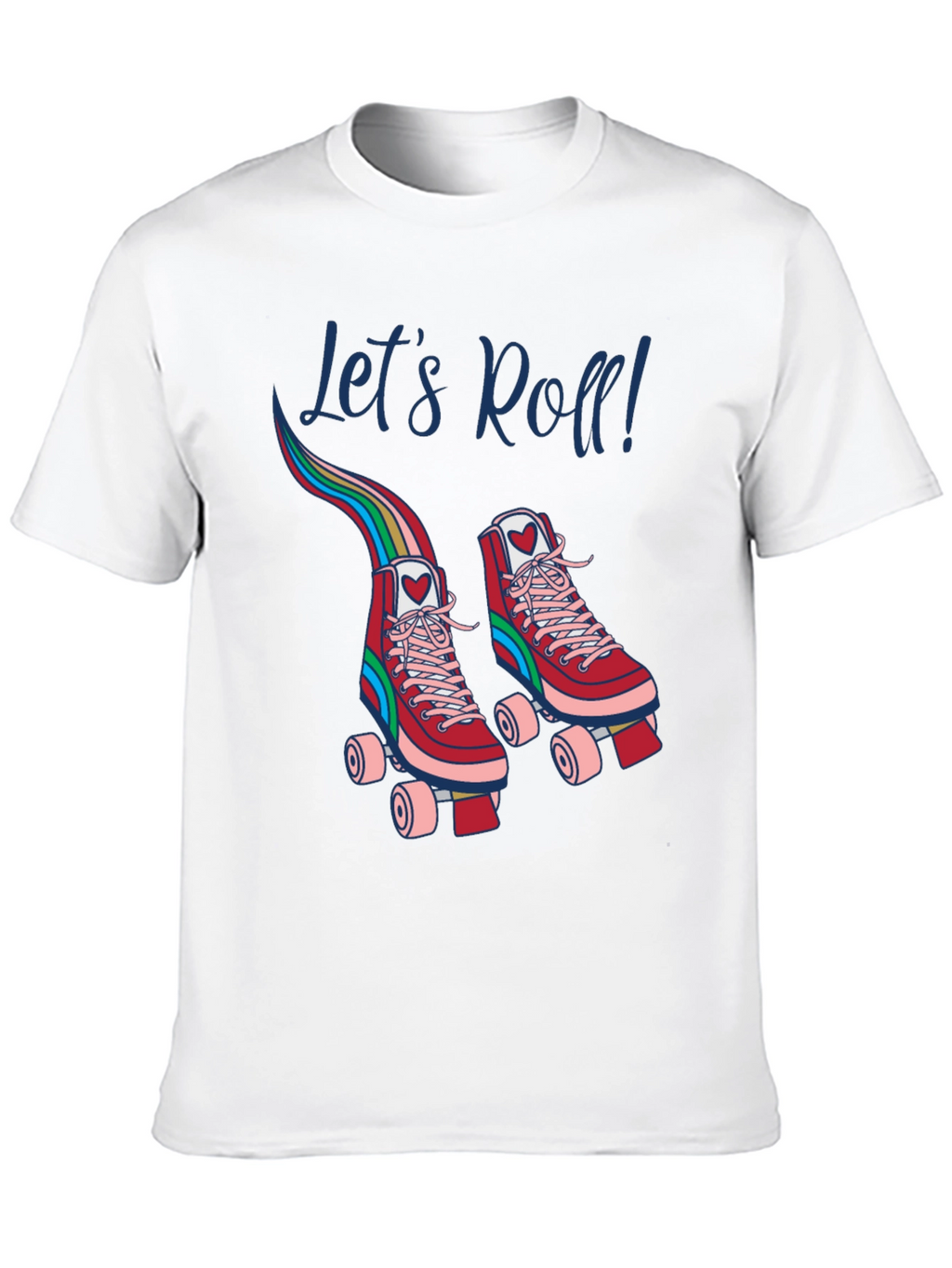 Retro Roller Skate T-Shirt - Lets Roll!