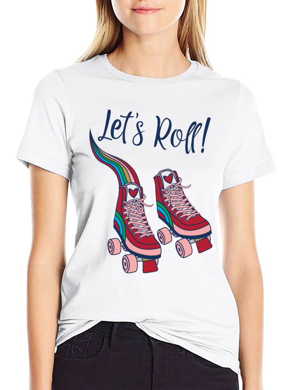 Retro Roller Skate T-Shirt - Lets Roll!