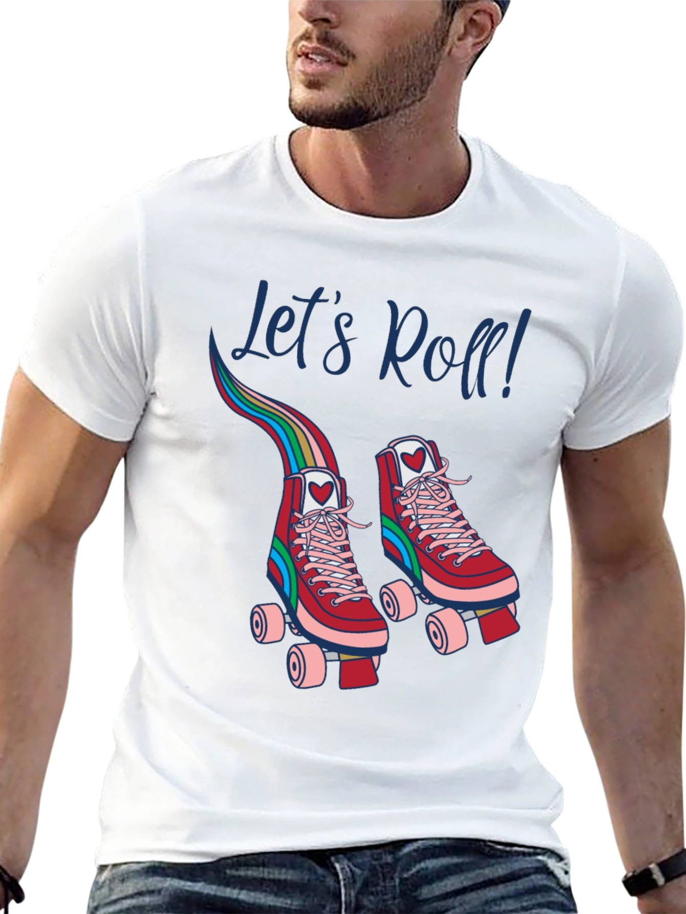 Retro Roller Skate T-Shirt - Lets Roll!