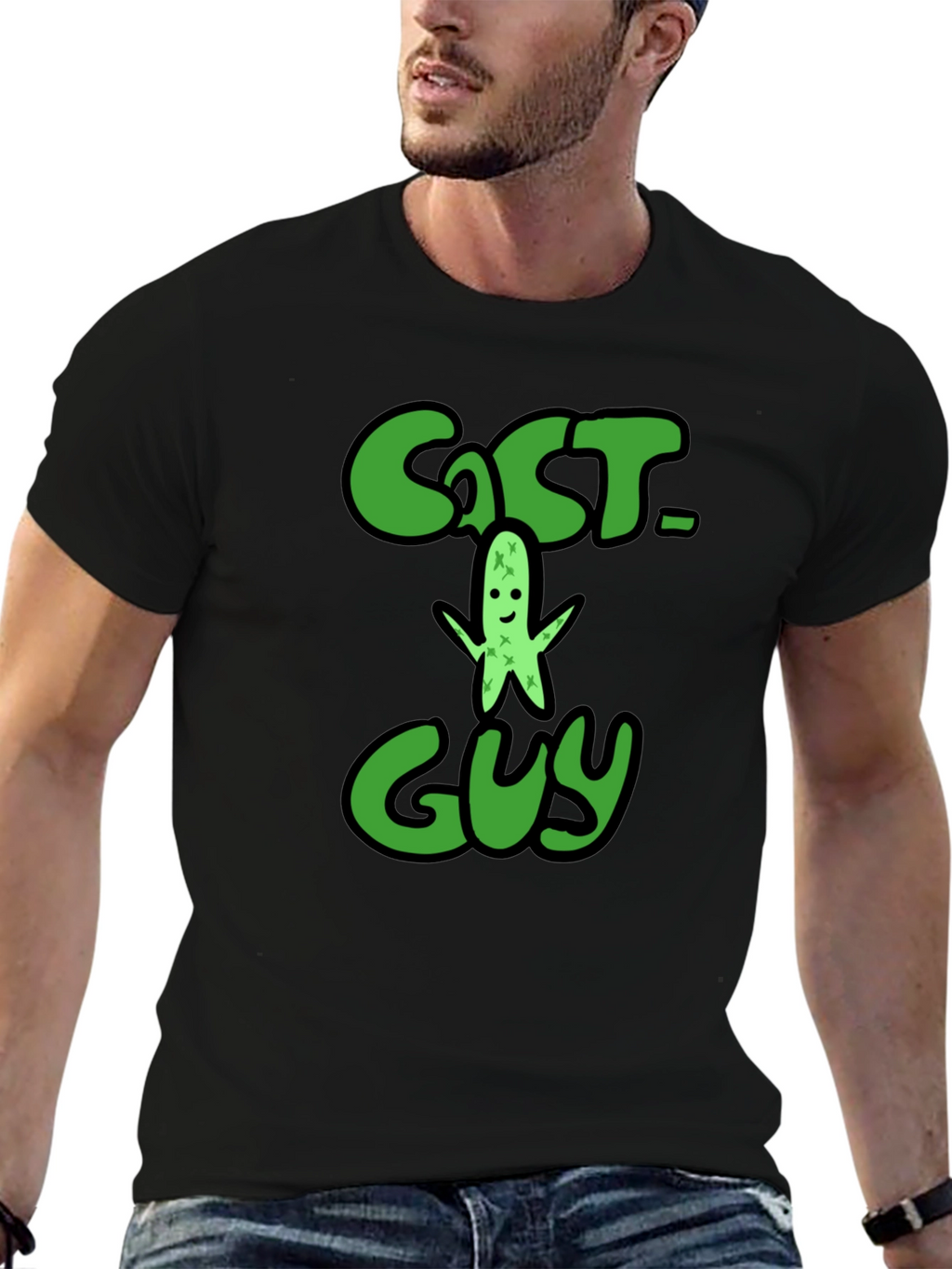 Cactus Guy Graphic Print T-Shirt