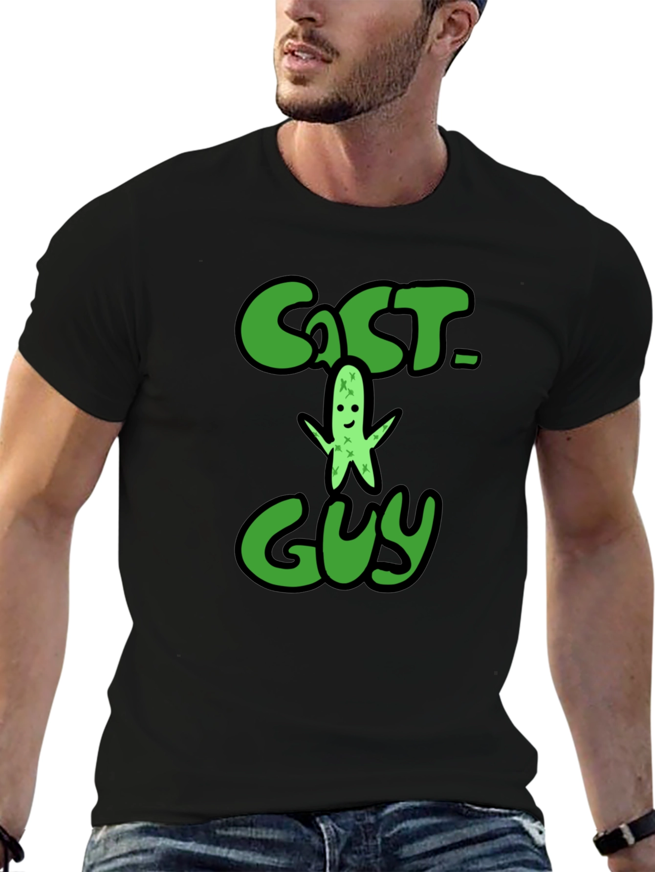 Cactus Guy Graphic Print T-Shirt